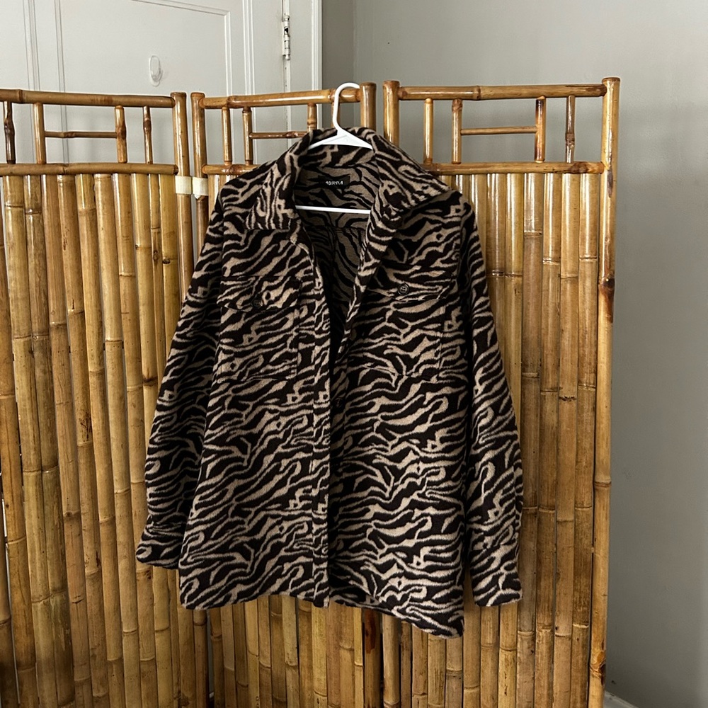Animal print coat